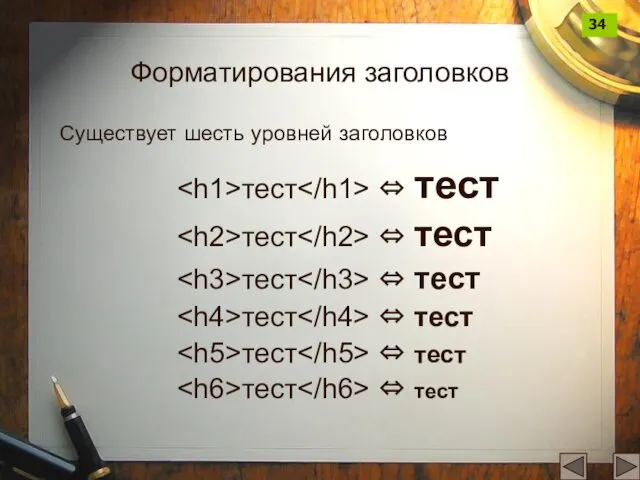 Форматирования заголовков тест ⇔ тест тест ⇔ тест тест ⇔ тест