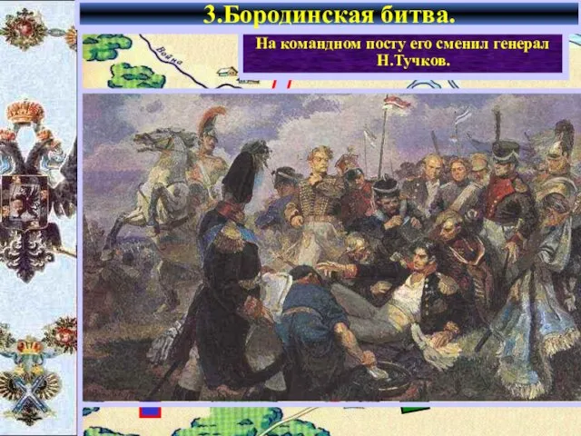 3.Бородинская битва. Барклай де Толли Багратион Уваров Платов В ходе сражения