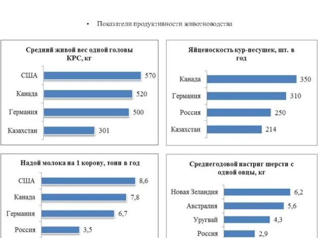 Показатели продуктивности животноводства