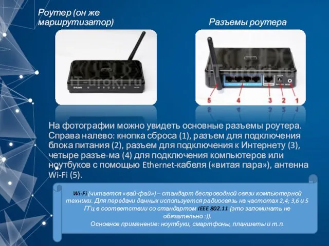 На фотографии можно увидеть основные разъемы роутера. Справа налево: кнопка сброса