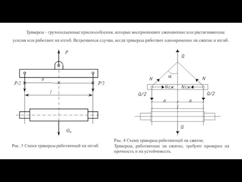 Траверсы - грузоподъемные приспособления, которые воспринимают сжимающие или растягивающие усилия или