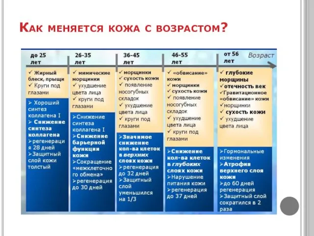 Как меняется кожа с возрастом?