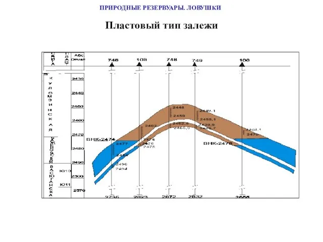 ПРИРОДНЫЕ РЕЗЕРВУАРЫ. ЛОВУШКИ Пластовый тип залежи