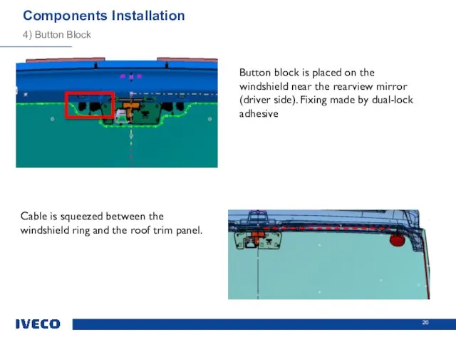 Components Installation 4) Button Block Button block is placed on the