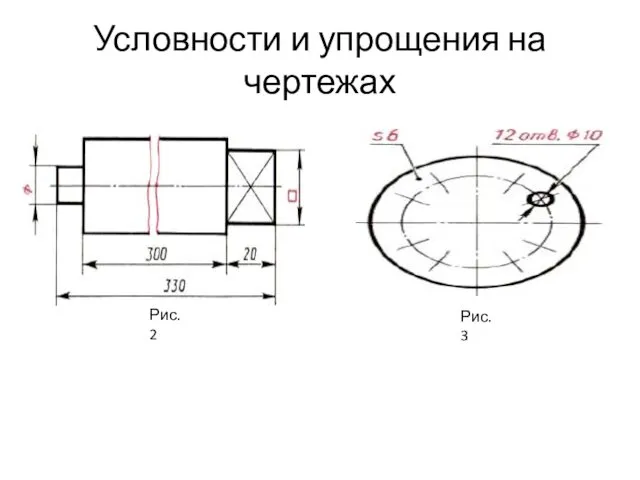 Условности и упрощения на чертежах Рис.2 Рис.3