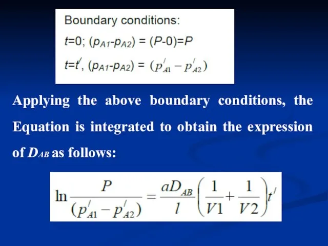 Applying the above boundary conditions, the Equation is integrated to obtain