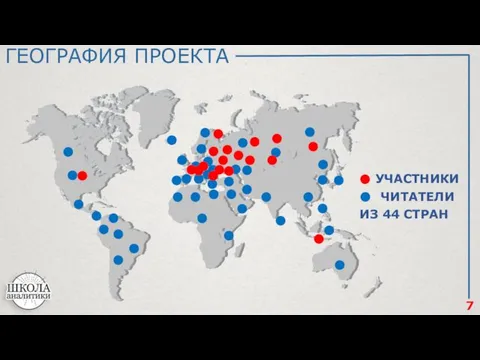 7 ГЕОГРАФИЯ ПРОЕКТА ЧИТАТЕЛИ УЧАСТНИКИ ИЗ 44 СТРАН