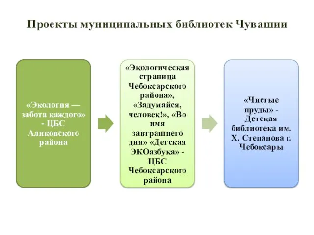 Проекты муниципальных библиотек Чувашии