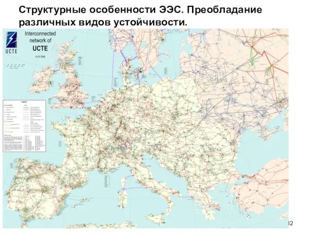 Структурные особенности ЭЭС. Преобладание различных видов устойчивости.