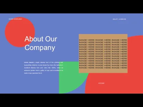 About Our Company EST.2020 BRAND GUIDELINES NELLSY - LOOKBOOK Lorem Ipsum