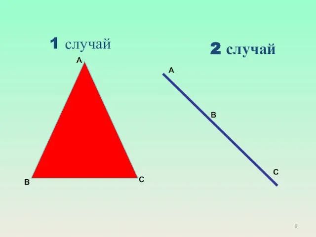 1 случай А B C А B C 2 случай