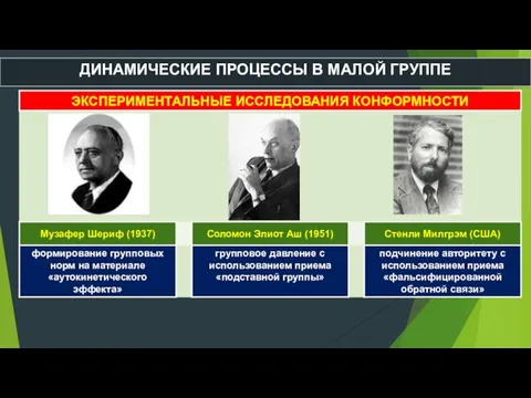 ДИНАМИЧЕСКИЕ ПРОЦЕССЫ В МАЛОЙ ГРУППЕ