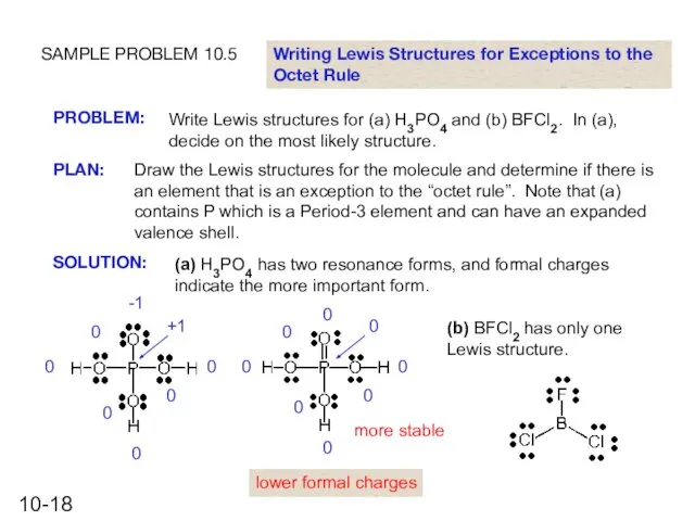 SAMPLE PROBLEM 10.5 Writing Lewis Structures for Exceptions to the Octet