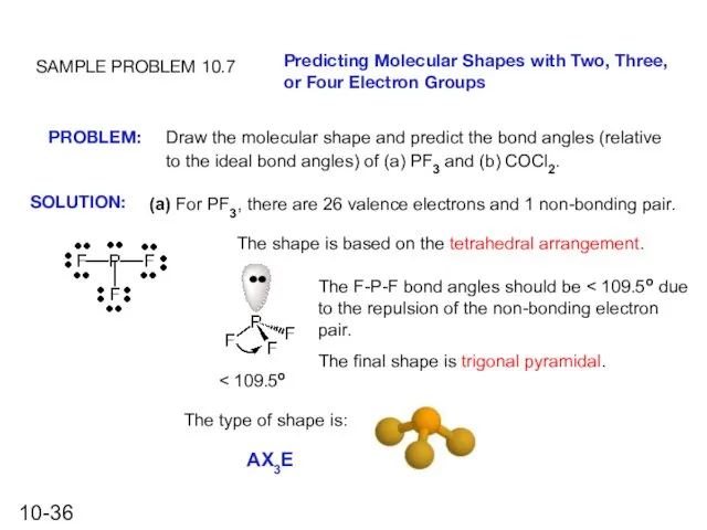 SAMPLE PROBLEM 10.7 Predicting Molecular Shapes with Two, Three, or Four