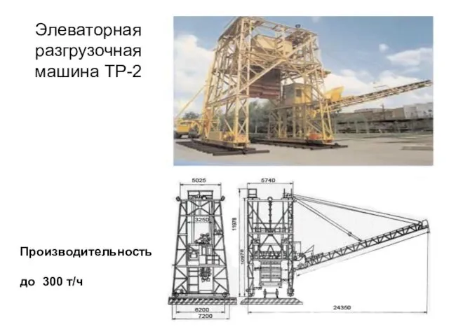 Элеваторная разгрузочная машина ТР-2 Производительность до 300 т/ч