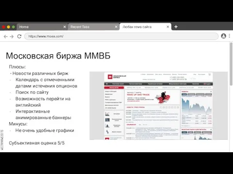 Московская биржа ММВБ Плюсы: - Новости различных бирж Календарь с отмеченными