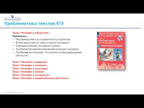 Проблематика текстов ЕГЭ Тема «Человек и общество» Проблемы… Несправедливость социального устройства.