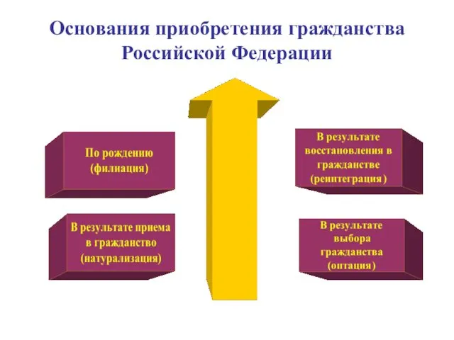 Основания приобретения гражданства Российской Федерации