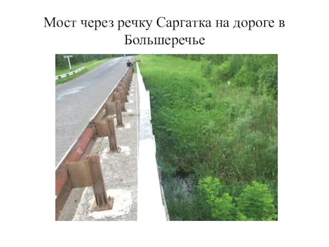 Мост через речку Саргатка на дороге в Большеречье
