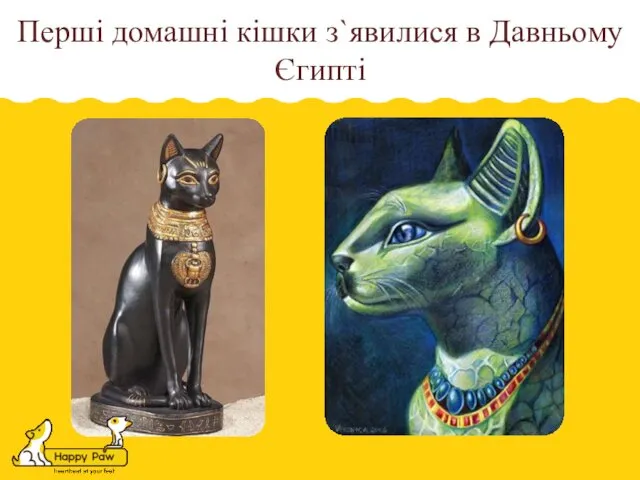Перші домашні кішки з`явилися в Давньому Єгипті