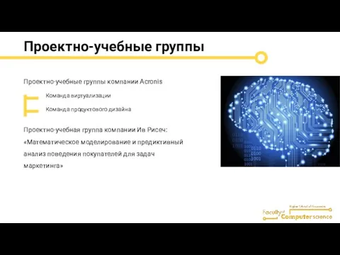 Проектно-учебные группы Команда виртуализации Команда продуктового дизайна Проектно-учебные группы компании Acronis