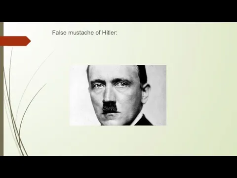 False mustache of Hitler: