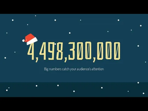 4,498,300,000 Big numbers catch your audience’s attention