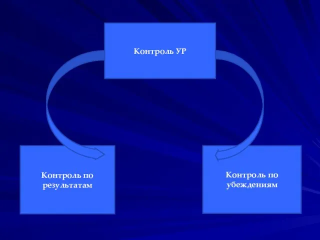 Контроль УР Контроль по результатам Контроль по убеждениям