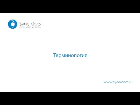 www.synerdocs.ru Терминология
