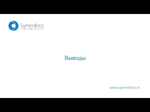 www.synerdocs.ru Выводы