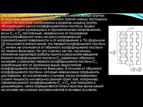 Эти силы сдвига появляются и в сыпучих и малосвязных грунтах вследствие