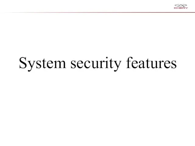 System security features