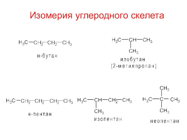 Изомерия углеродного скелета