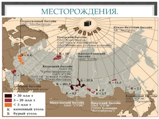 МЕСТОРОЖДЕНИЯ.