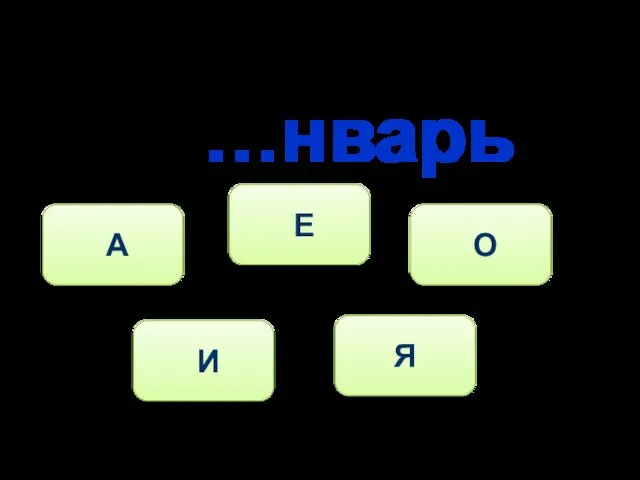 …нварь И А Е О Я