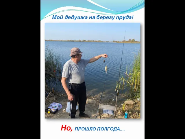 Мой дедушка на берегу пруда! Но, ПРОШЛО ПОЛГОДА....