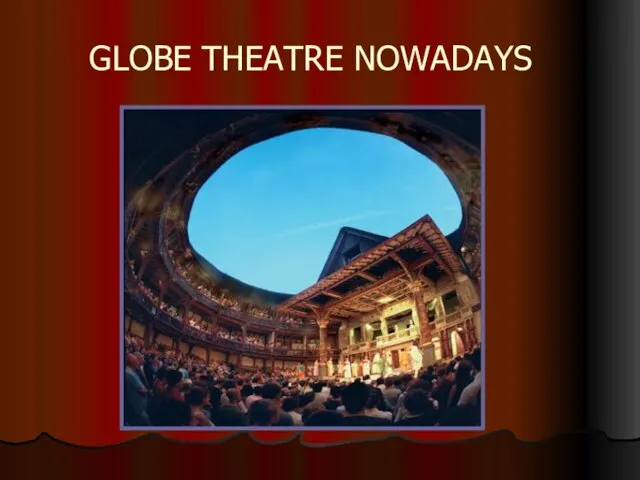 GLOBE THEATRE NOWADAYS