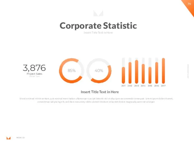 Corporate Statistic Insert Title Text in Here Ut wisi enim ad