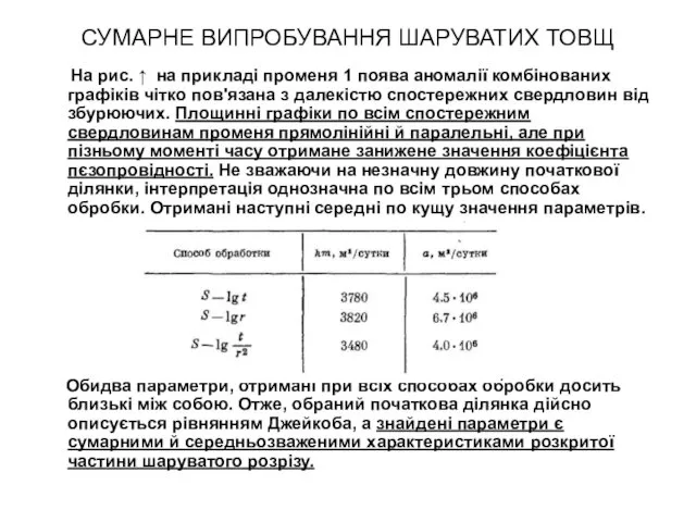 СУМАРНЕ ВИПРОБУВАННЯ ШАРУВАТИХ ТОВЩ На рис. ↑ на прикладі променя 1