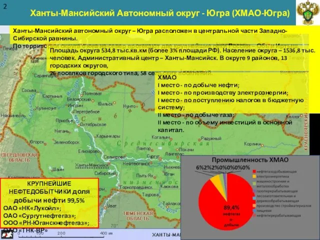 Ханты-Мансийский Автономный округ - Югра (ХМАО-Югра) 2 Ханты-Мансийский автономный округ –