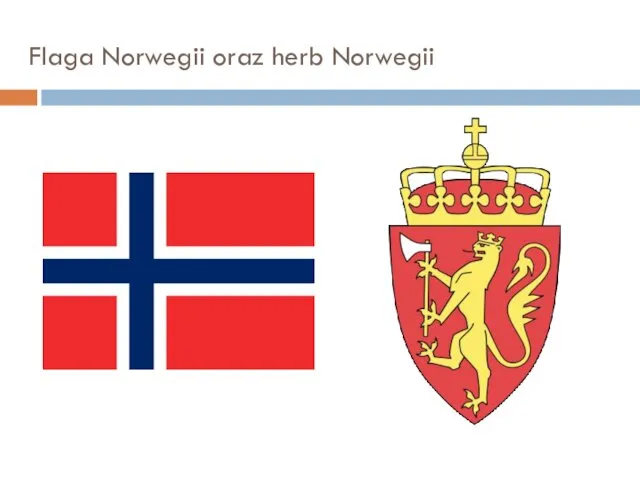 Flaga Norwegii oraz herb Norwegii