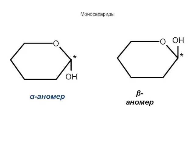 α-аномер β-аномер Моносахариды