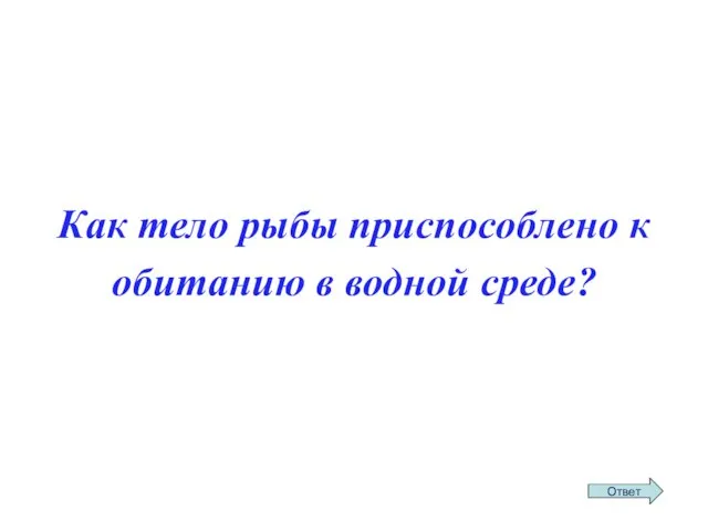 Как тело рыбы приспособлено к обитанию в водной среде?