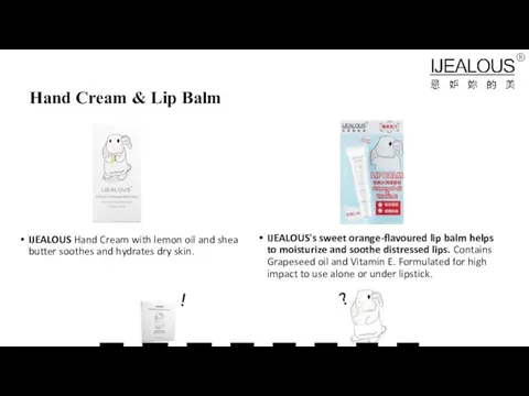 Hand Cream & Lip Balm IJEALOUS Hand Cream with lemon oil