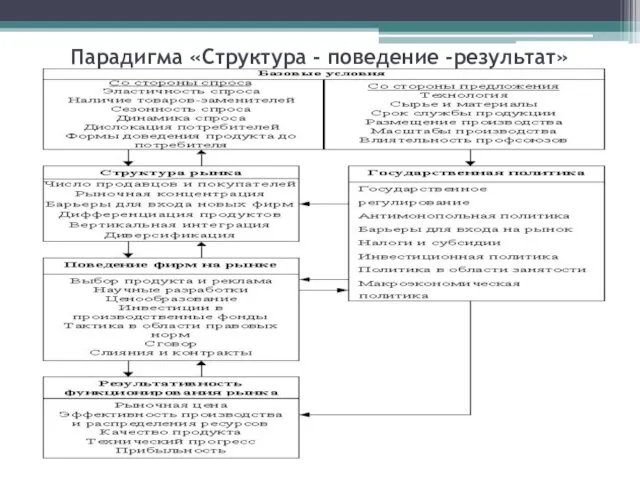 Парадигма «Структура - поведение -результат»