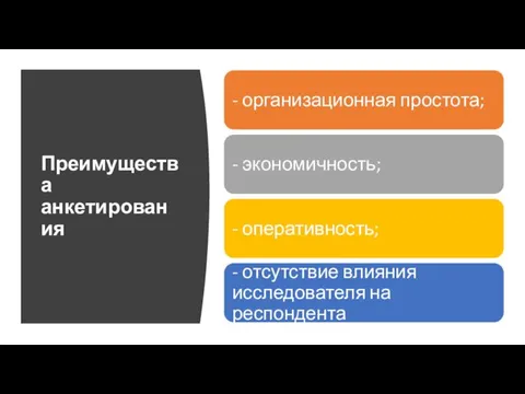 Преимущества анкетирования