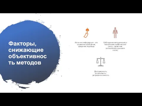 Факторы, снижающие объективность методов