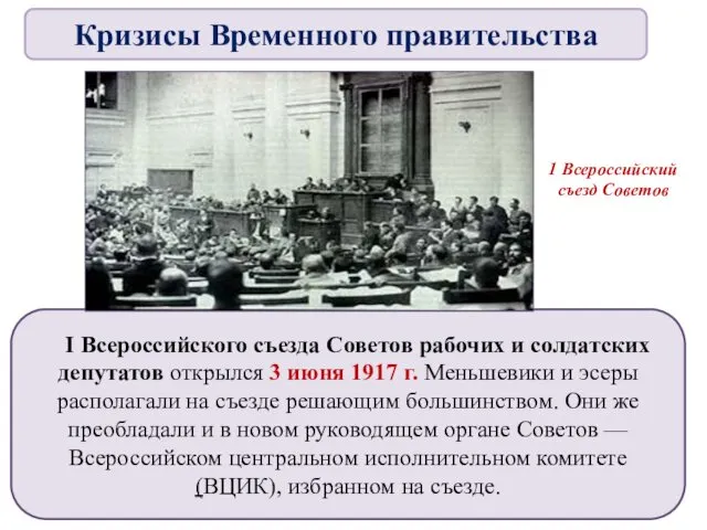 I Всероссийского съезда Советов рабочих и солдатских депутатов открылся 3 июня