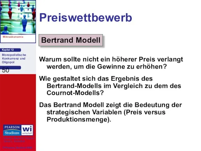 Preiswettbewerb Warum sollte nicht ein höherer Preis verlangt werden, um die