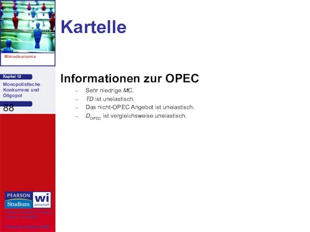 Kartelle Informationen zur OPEC Sehr niedrige MC. TD ist unelastisch. Das